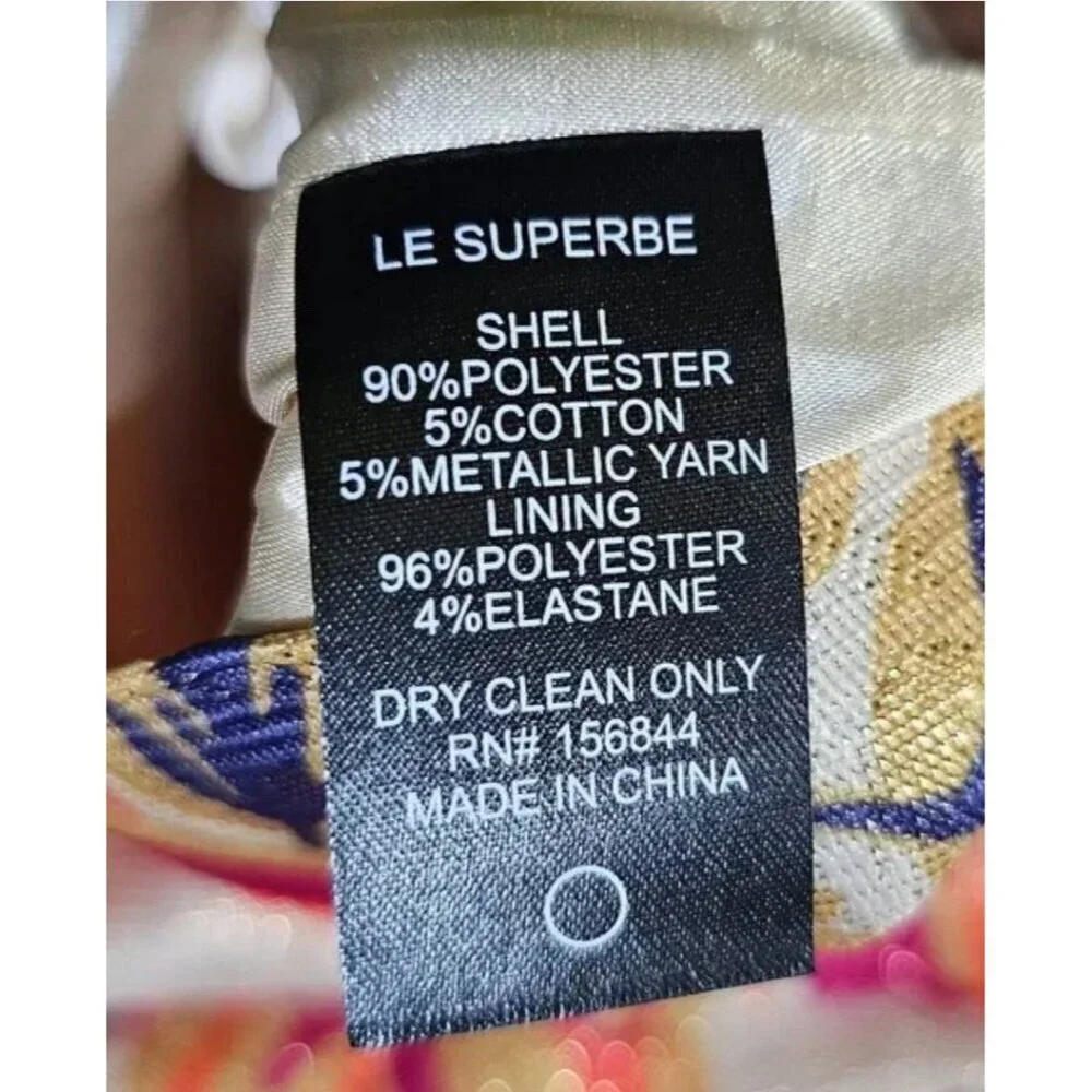 Le Superbe Floral High-Waist Mini Skirt Satin Lined Size 2 Cotton Blend $345 NWT